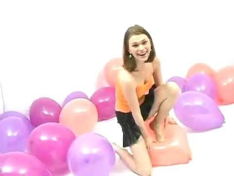 Sit to pop some bigger balloons
